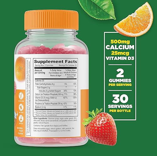 Miniatura 3 de Lifeable B Complex Kids + Calcio con vitamina D Kids - Paquete de gomitas de gran sabor, suplemento vitamínico, sin gluten, sin OMG, gomita