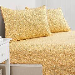 Great Bay Home 4-Piece Full Size Floral Print Microfiber Sheet Set - Ultra-Soft Brushed Bedding Sheets Pillowcases -