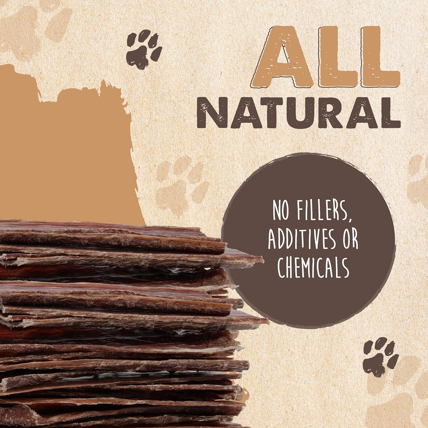 Mighty Paw Naturals Beef Gullet Jerky for Dogs | 100% Natural Beef Gullet Sticks for Small, Medium and Large Breeds. Natural Treat for Large Pets, and Puppies. Dried Dog Treats 14 oz (Pack of 2)