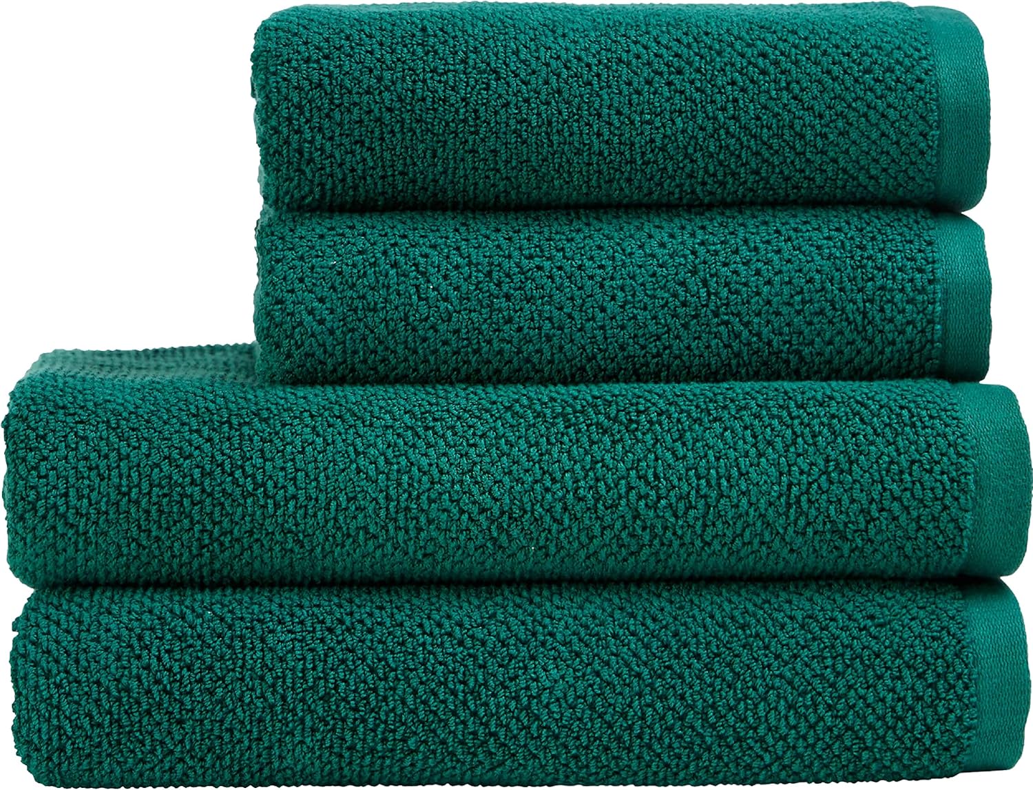 Christy Brixton 4 Piece Towel Set | Emerald Green | 100% Cotton | Ultra Soft | Super Absorbent | 600GSM | 2 Bath Towels 2 Hand Towels