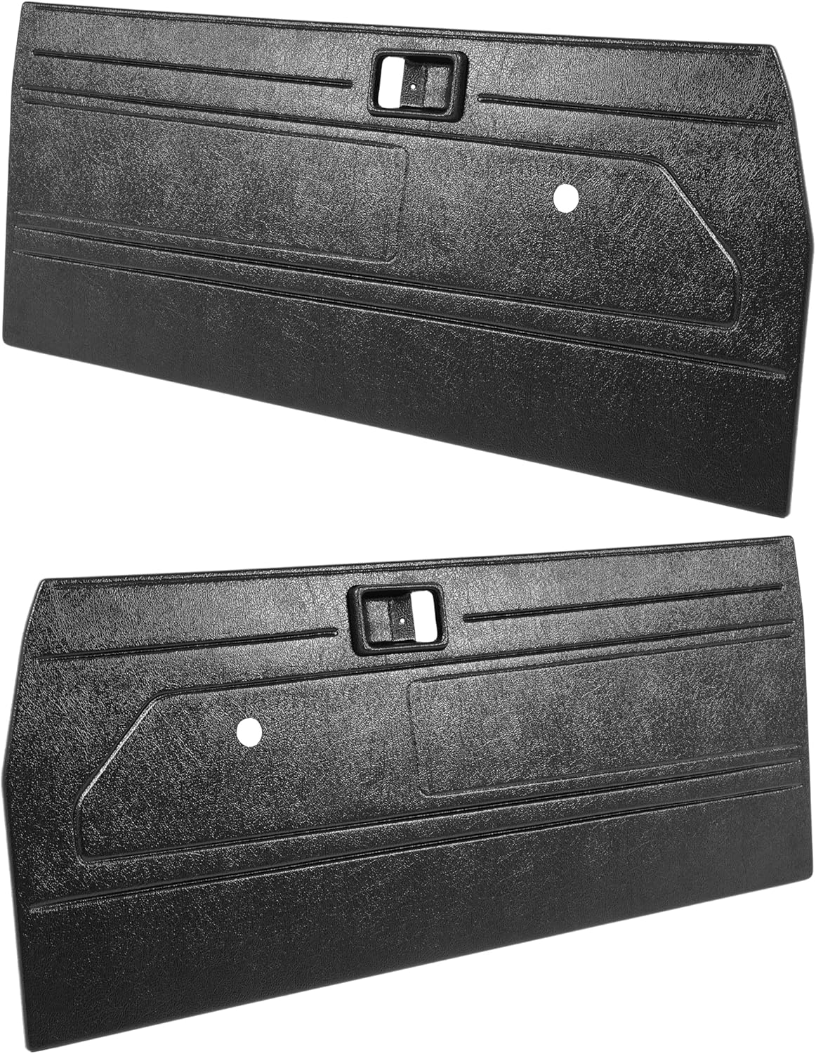 2PCS Interior Door Panels Set Compatible with 1984-1987 Toyota Pickup Truck Center Section with Door Handle Black ABS Plastic Driver + Passenger Side