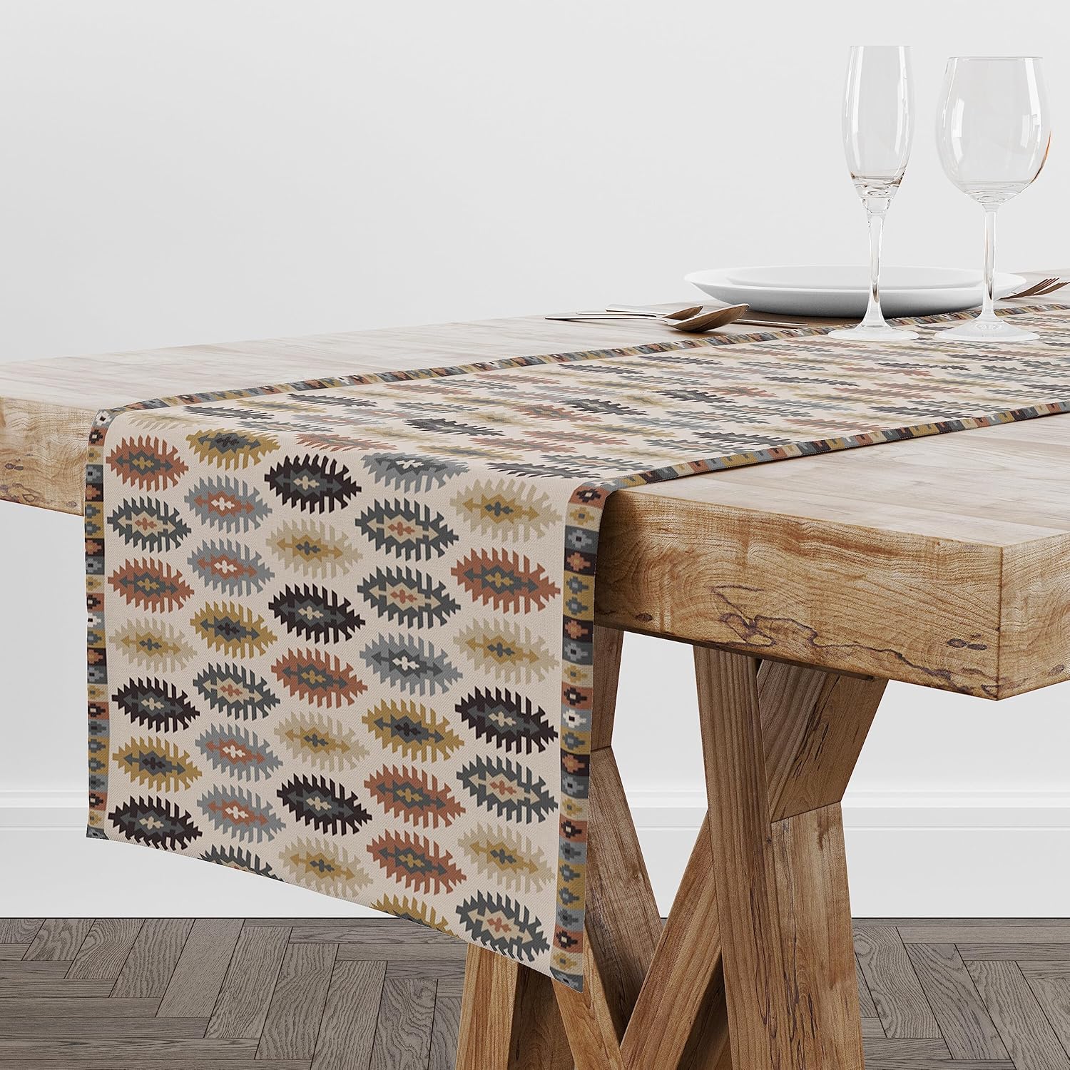 Boho Rectangular Table Runners,Farmhouse Western Wedding