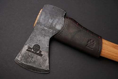 Vista 71 de Les Stroud - Protector de mango de hacha de cuero, collar (Wetterlings Bushman, marrón)