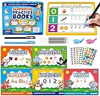 Vista 1 de Libros mágicos de práctica de escritura con ranuras para niños, cuaderno grande de escritura a mano con ranuras, cuaderno reutilizable para aprender