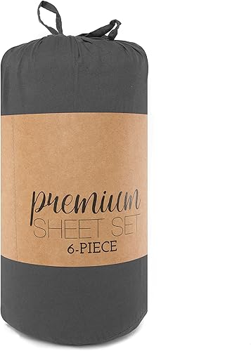 Vista 53 de Linen Market - Juego de sábanas de 6 piezas, azul marino, tamaño individual XL