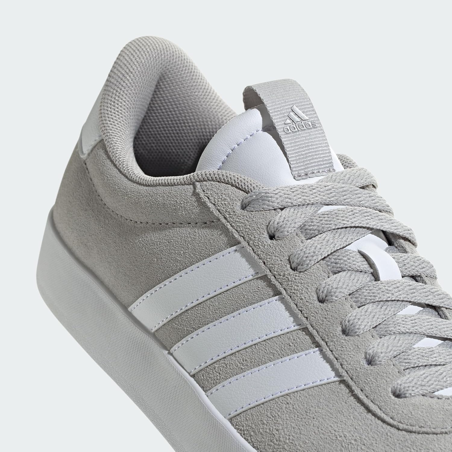 ADIDAS Women's VL Court 3.0 Sneaker, Gray, 25.5 cm