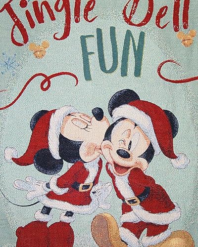 Miniatura 2 de Northwest - Manta de Tapiz Tejida de Mickey Mouse, 48" x 60", Jingle Bell Fun