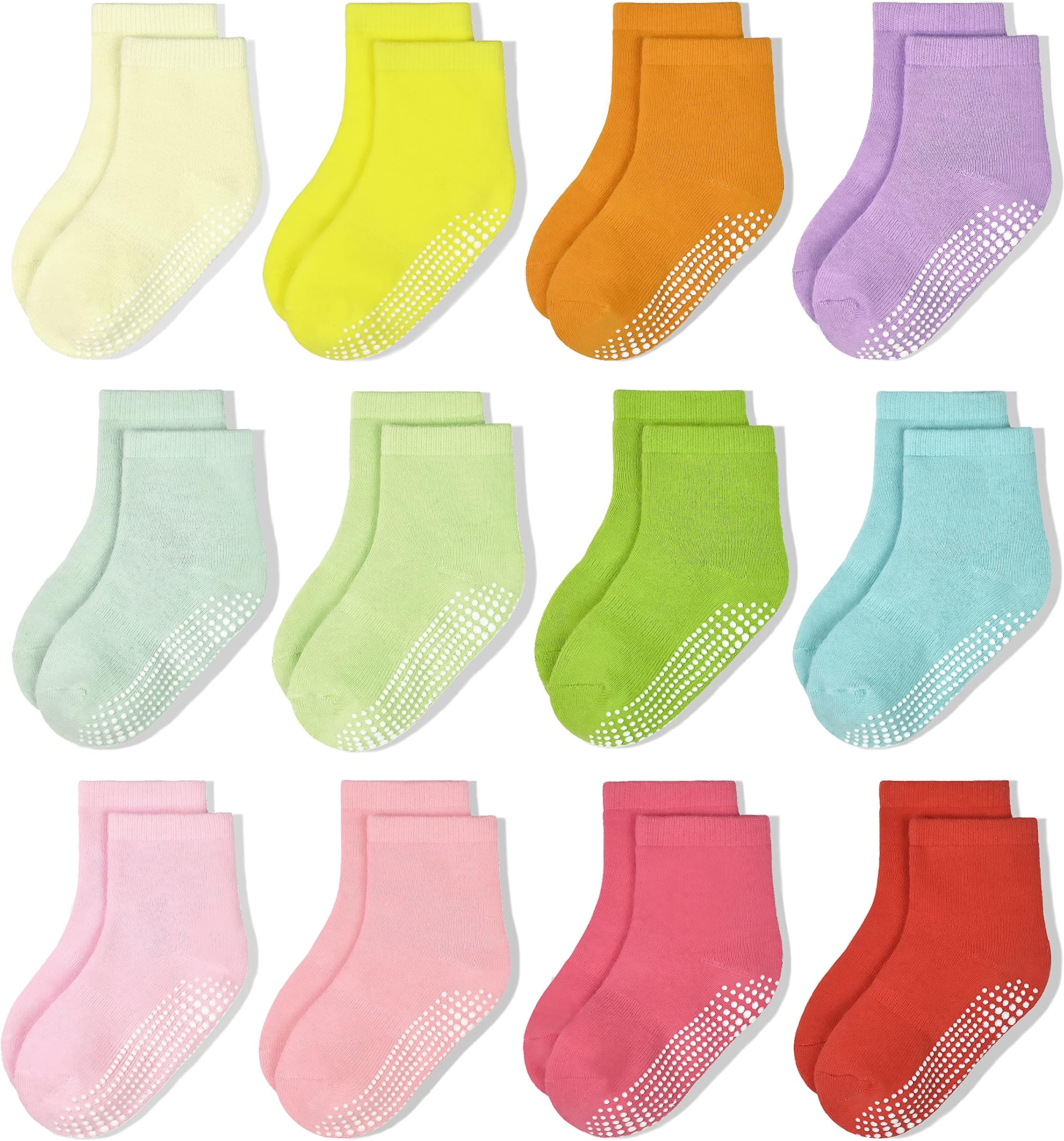 HYCLES Non-Slip Toddler Socks With Grips Kids Anti Slip Sticky Socks For Infant 1-10 Years Kids Toddler Slipper Socks