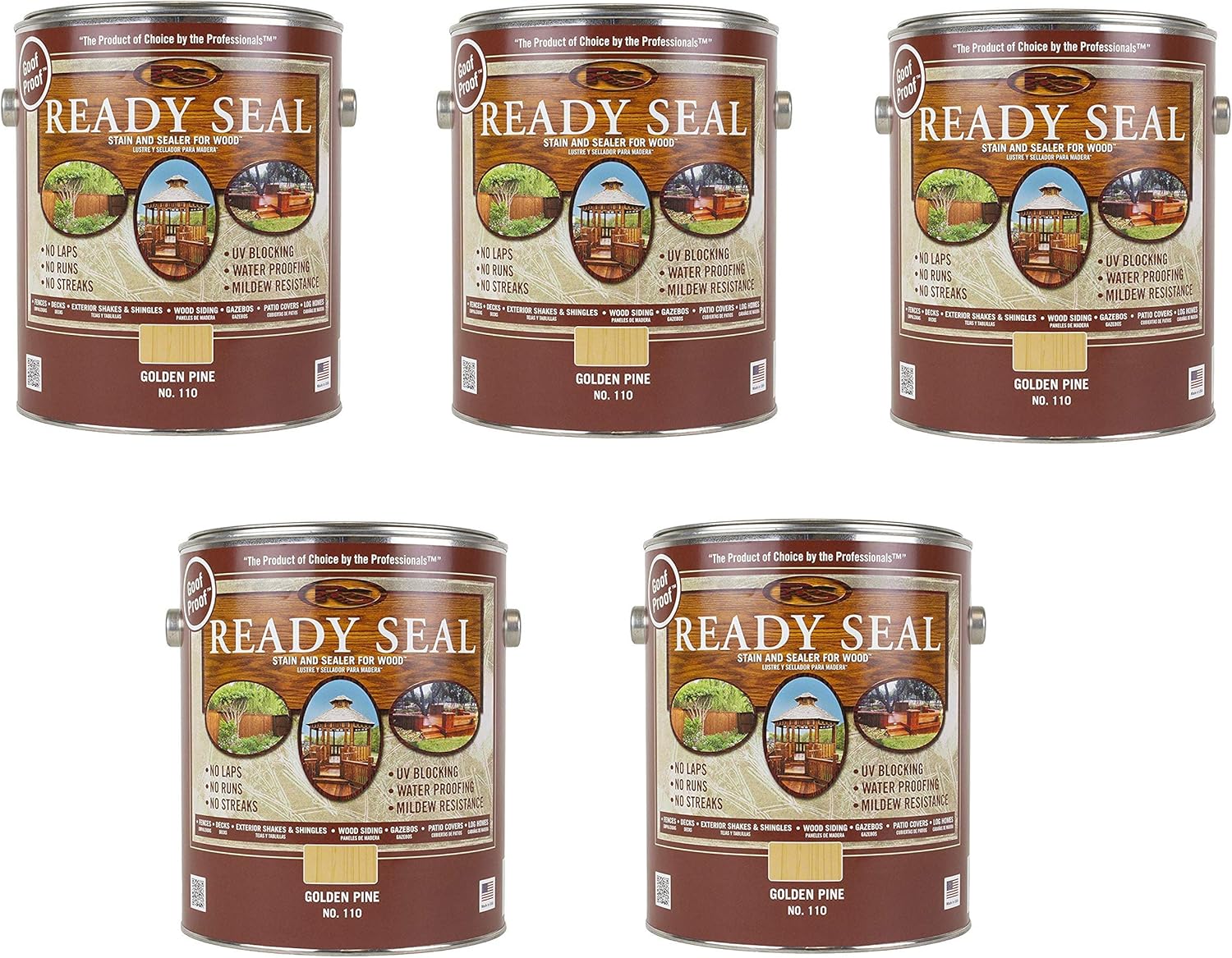 Ready Seal 110 1Gallon Can Golden Pine Exterior Wood Stain
