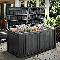 Vista 2 de YITAHOME Caja de almacenamiento para exteriores XL de 180 galones, grande, con divisor para muebles de patio, cojines de exterior, herramientas