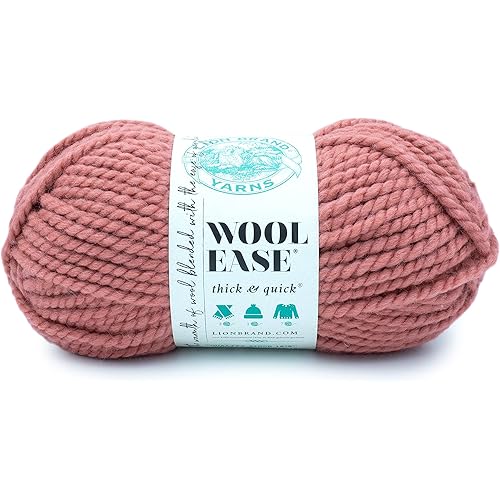 Lion Brand Yarn Wool-Ease Thick & Quick Yarn, Soft and Bulky Yarn for Knitting, Crocheting, and Crafting, 1 Skein, Terracotta