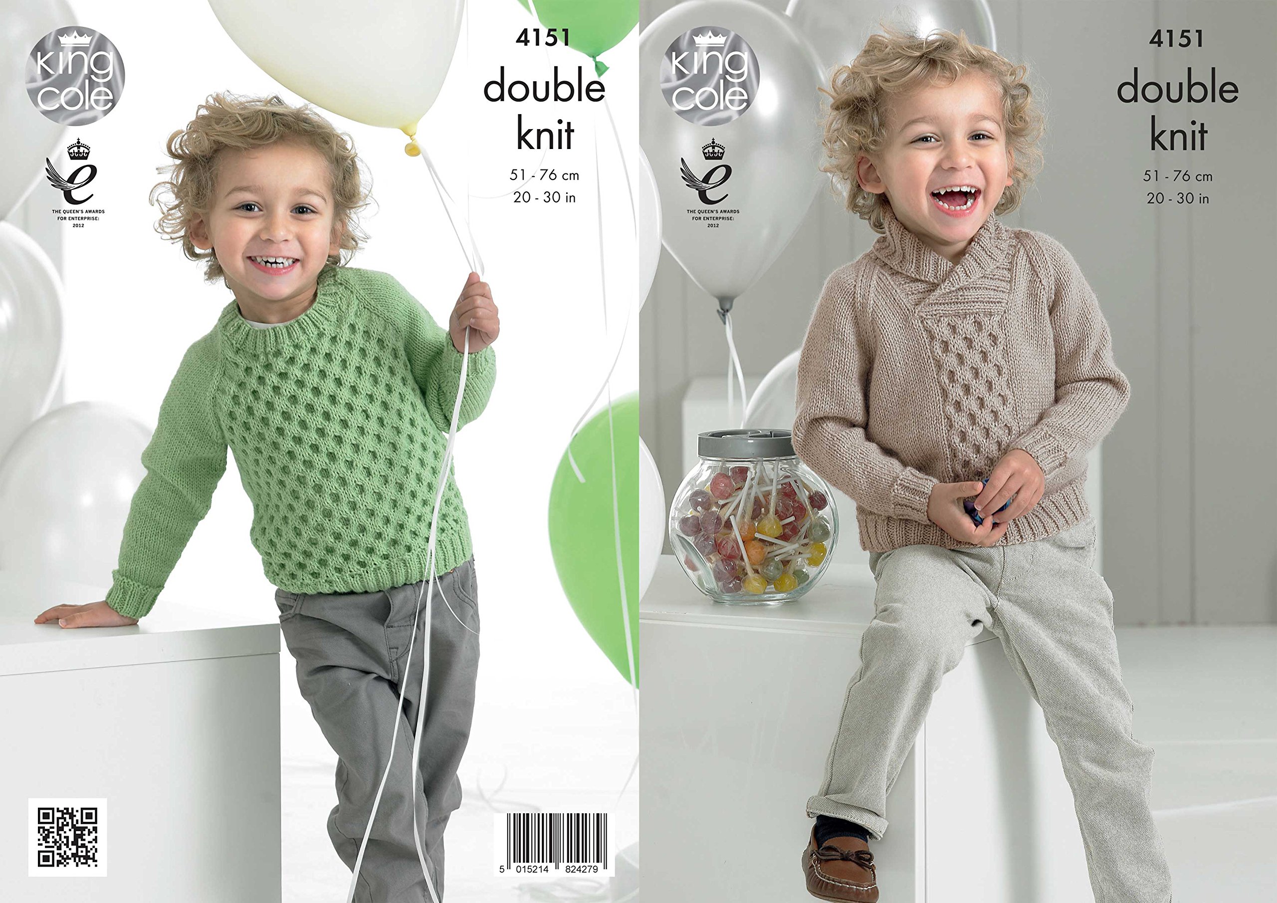 King Cole 4151 Knitting Pattern Childrens Sweaters to Knit in Comfort DK