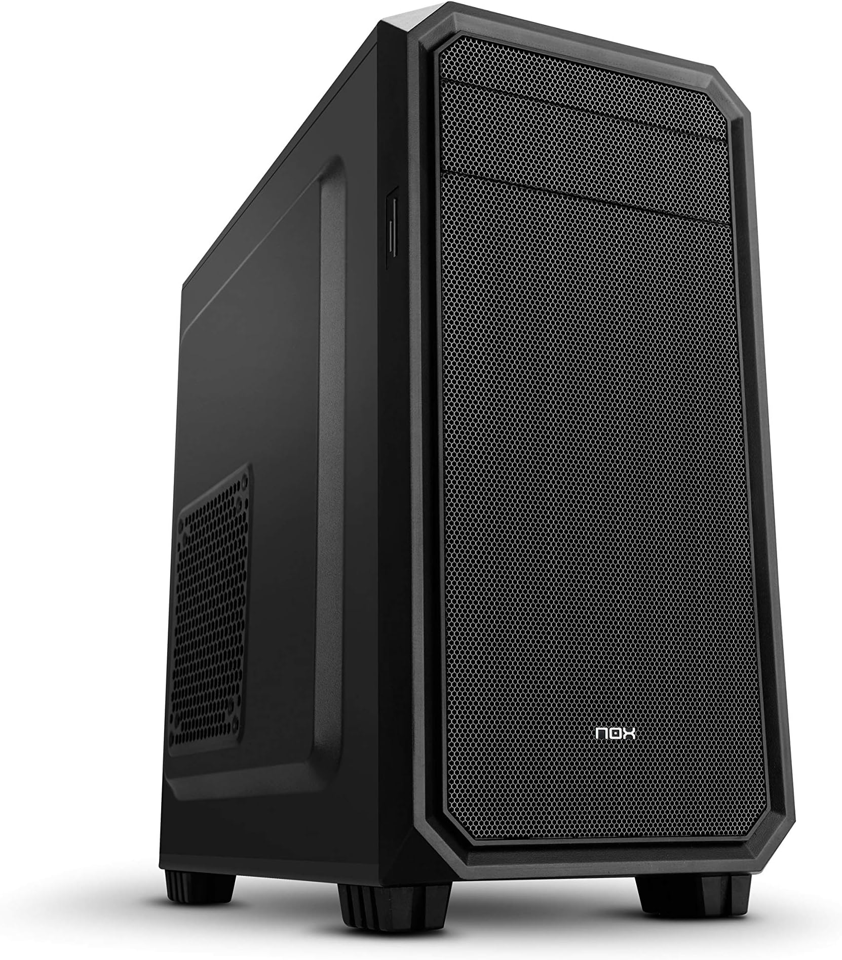 Nox Coolbay MX2 -NXCBAYMX2- micro ATX mini tower, integrated card reader, 120mm fan included, USB 3.0, up to 4 hard drives, black