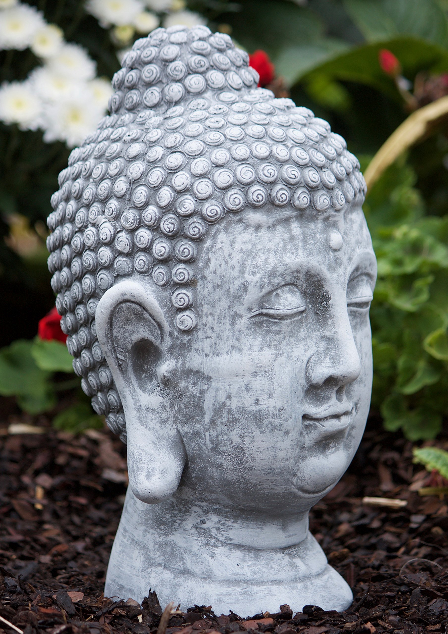 stoneandstyle Figurine de Pierre Statue tête de Bouddha Shiva, sont expédiés, au Gel Jusque -30 °c, en Massif Pierre