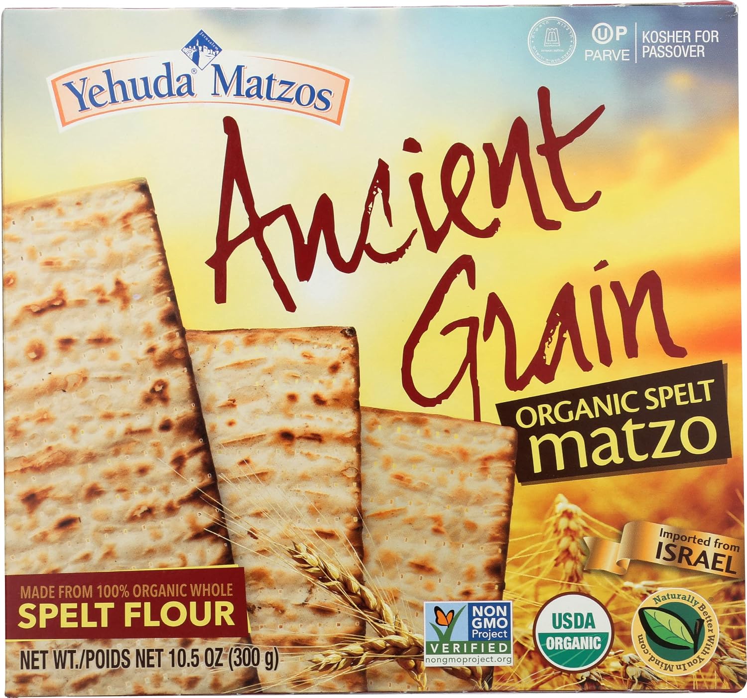 YEHUDA Spelt Matzo, 10.5 OZ