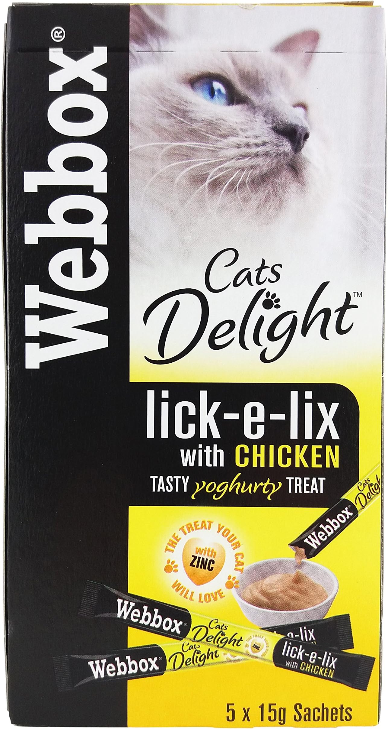 Cats Delight Webbox Lick-e-lix With Chicken - 5 x 15g Sachets (15 packs)