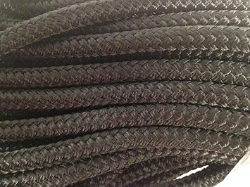 Double Braid Polyester Rope Black 5/16 Inch by 100 Feet
