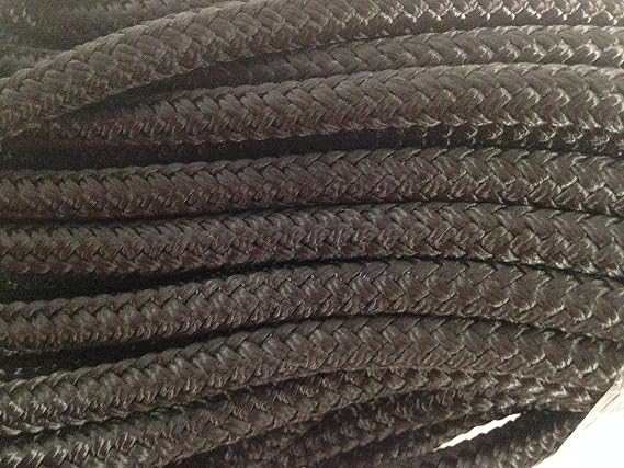 Double Braid Polyester Rope Black 5/16 Inch by 100 Feet