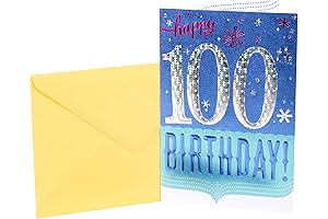 Hallmark 100th Birthday Celebration: Card with Confetti Bursts