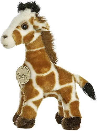 Aurora Animal de peluche realista de jirafa Miyoni, detalles realistas que hacen un compañero preciado, perfecto para decorar dormitorios o aulas,