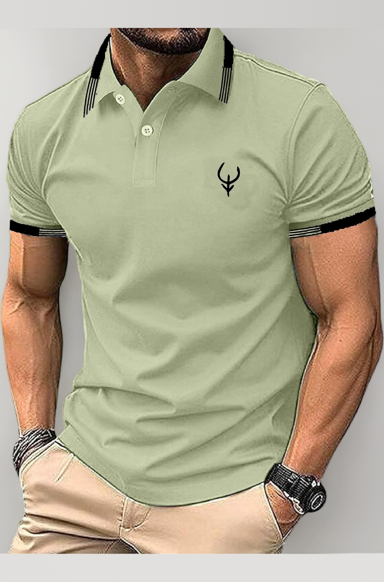 Lymio Polo T Shirt for Men || T Shirt for Man || Collar T Shirt Style Men (Packs Also Available) (Polo-40-43)