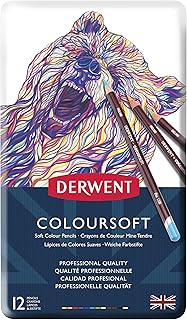 Derwent Colorsoft Pencils, 4mm Core, Metal Tin, 12 Count (0701026)