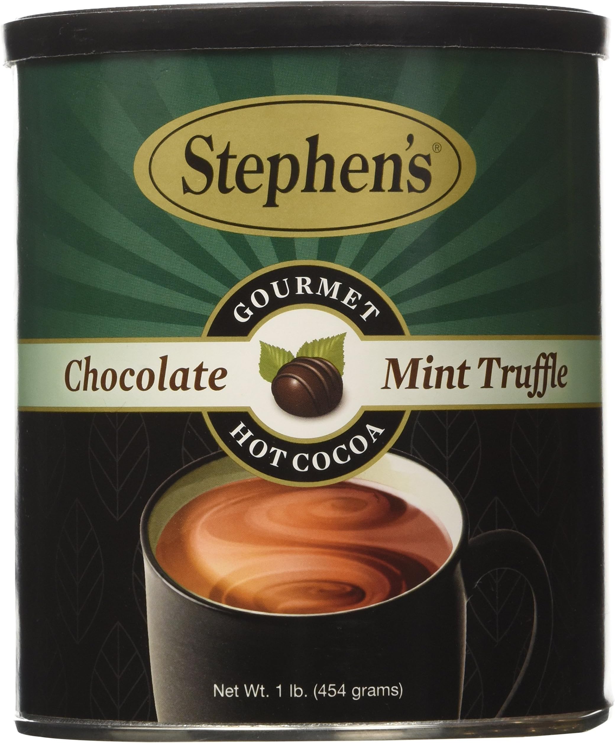 Stephen's Gourmet Hot Cocoa, Chocolate Mint Truffle 1lb. Canister Hot Cocoa