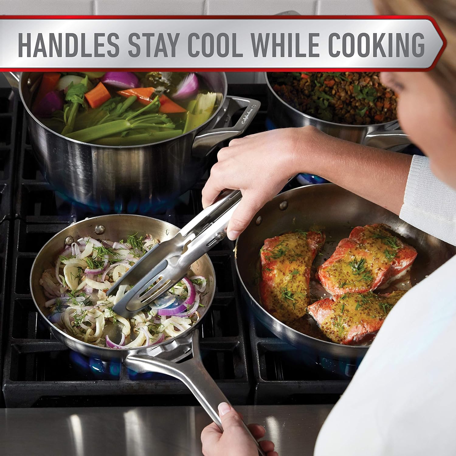 Calphalon Premier Space Saving Stainless Steel 6 Piece Set