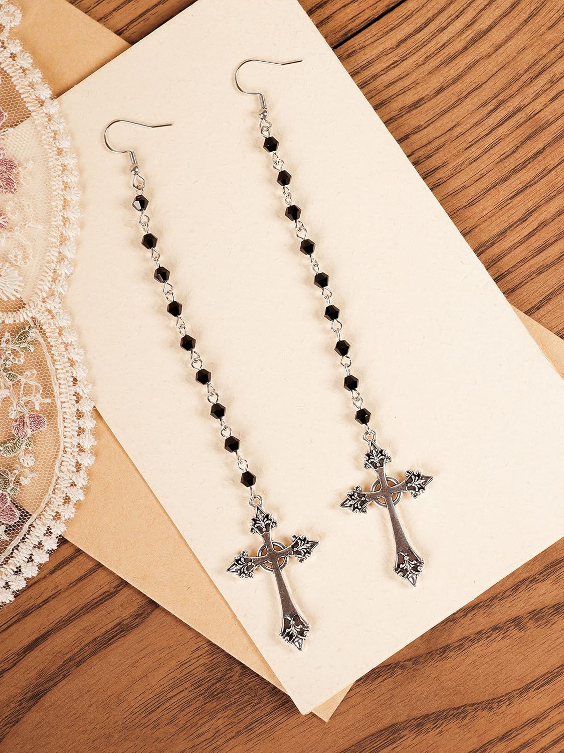 Sacina Gothic Cross Earrings, Goth Earrings, Halloween Christmas New Year Jewelry Gift For Women - Image 5