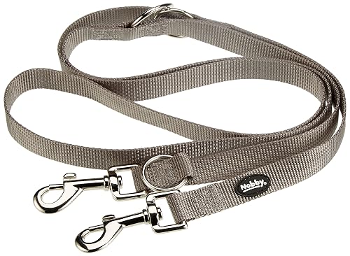 Nobby Correa clásica para Perro, 200 cm/20 mm, Gris ratón