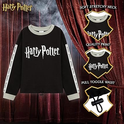 Felpa Con Cappuccio Harry Potter Per Bambina - Oversize In Pile, Nero