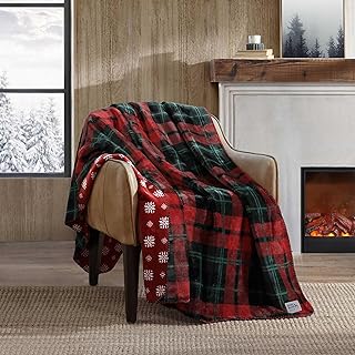 Eddie Bauer - Throw Blanket, Ultra-Soft & Reversible Plush Blanket, Thro...