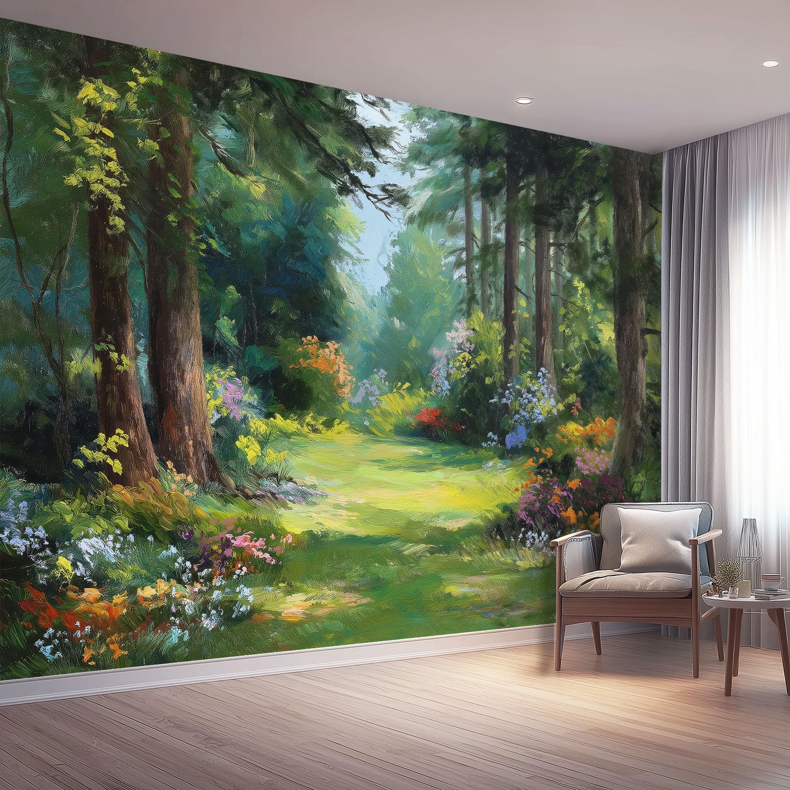Papier Peint Intissé Nature 150x105 cm pour Rénover un Mur Abîmé de Chambre