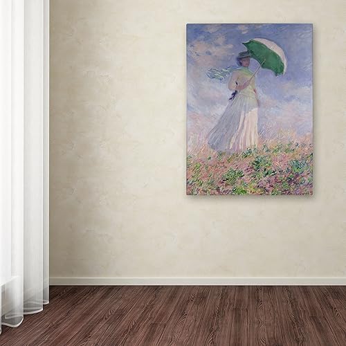 Miniatura 3 de Lienzo decorativo para pared con sombrilla de Claude Monet, de 21.7 x 31.9in
