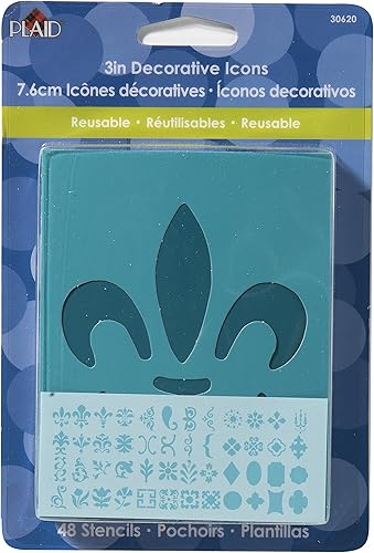 Miniatura 2 de FolkArt Plantillas de papel, tamaño de carta de 1-12 pulgadas, paquete de valor
