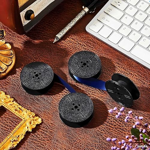 Vista 21 de Tenare Paquete de 4 pares de cintas universales para máquina de escribir (rojo, negro)