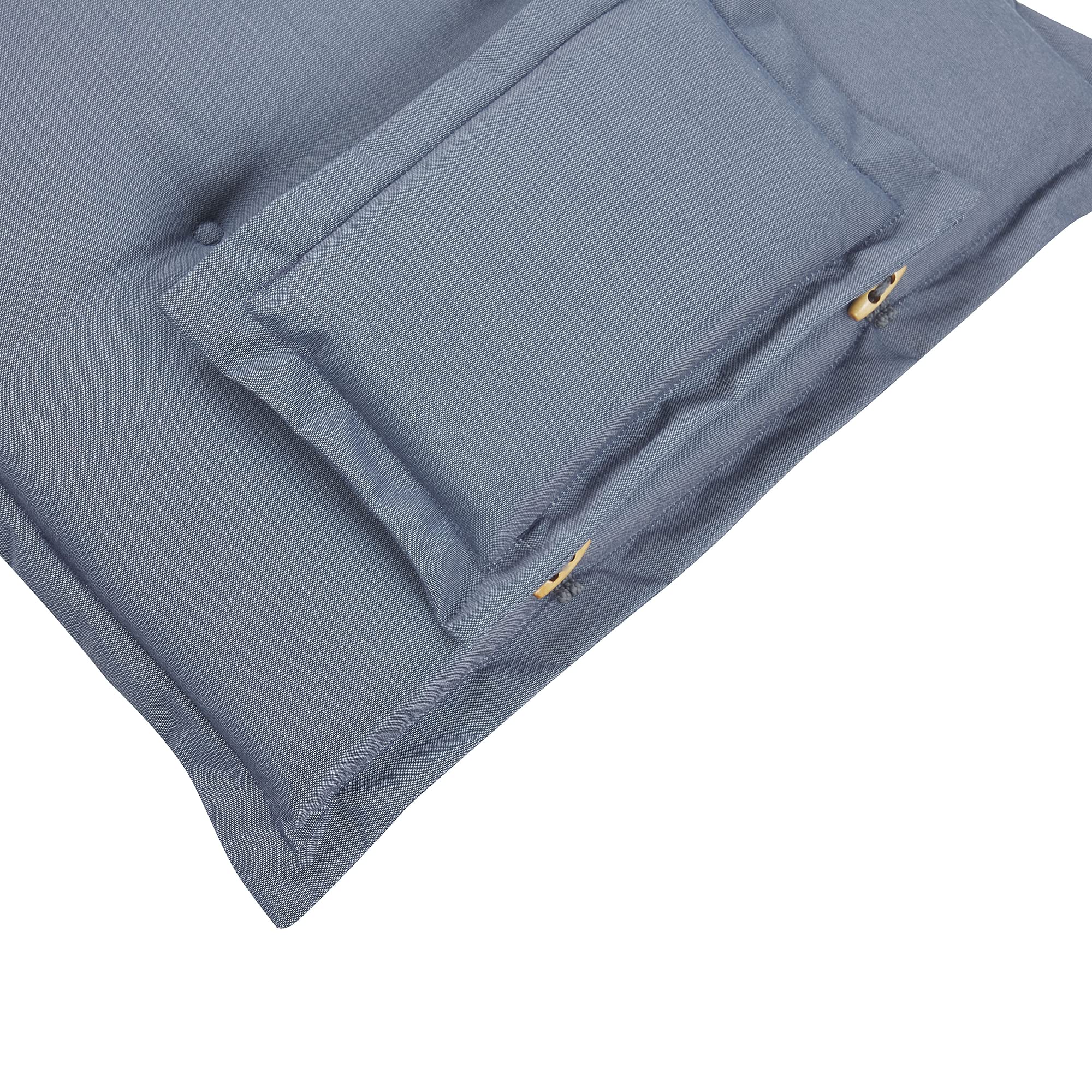 Beliani Lot de 2 Coussins d'Assise en Tissu Bleu et Mousse pour Extérieur à Fixation Java/Amantea
