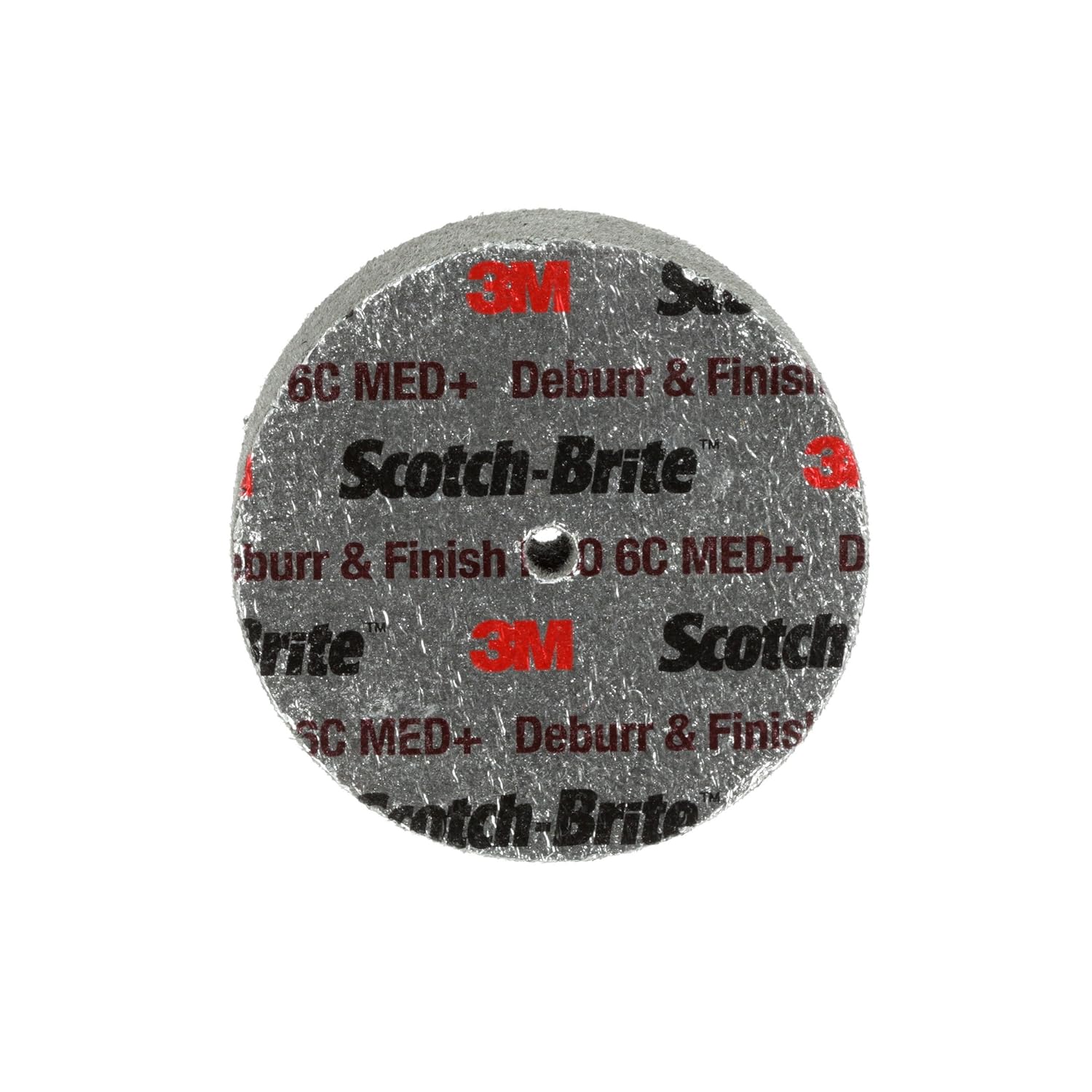 3M 50048011650055 Scotch-Brite Deburr and Finish PRO Unitized Wheel, 3" x 1" x 1/4" 6C MED+ (Pack of 10)