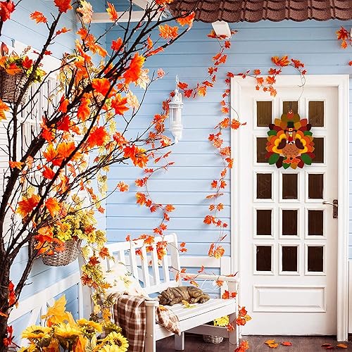 Miniatura 3 de Decoración de pavo de Acción de Gracias en 3D para colgar en la puerta, decoración de pavo de Acción de Gracias para otoño, jardín, granja, interior