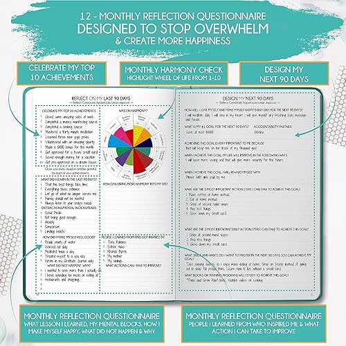Miniatura 5 de Agenda de maestría de la vida un viaje de 12 meses para aplastar tus objetivos, aumentar la productividad, la pasión, el éxito y la felicidad,
