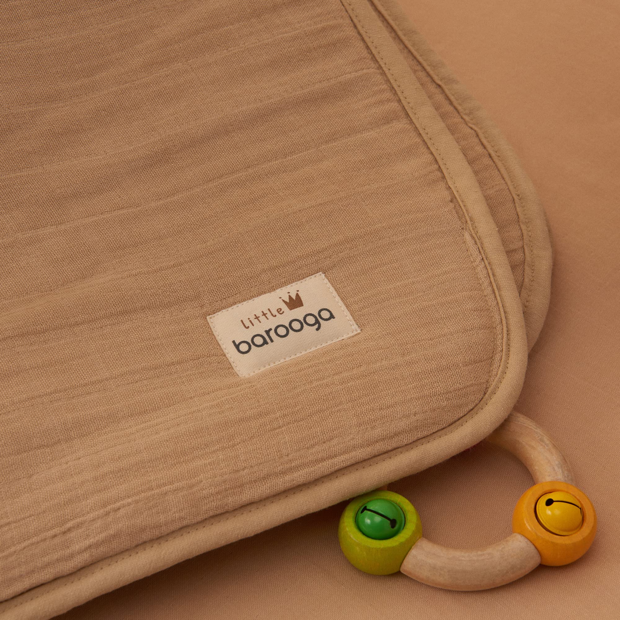 Trapunta in mussola per bambini, 91,4 x 114,3 cm, super morbida, coperta per culla per asilo, 100% mussola di cotone a doppio strato e imbottitura in fibra termica, traspirante, resistente per neonati