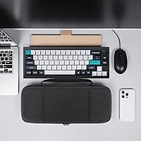 Vista 6 de GEEKRIA 65% Compact Keyboard Case, Hard Shell Travel Carrying Bag for 68 Keys Compact Keyboard, Compatible with Keychron K6/ K6 Pro/Keychron Q2 Pro