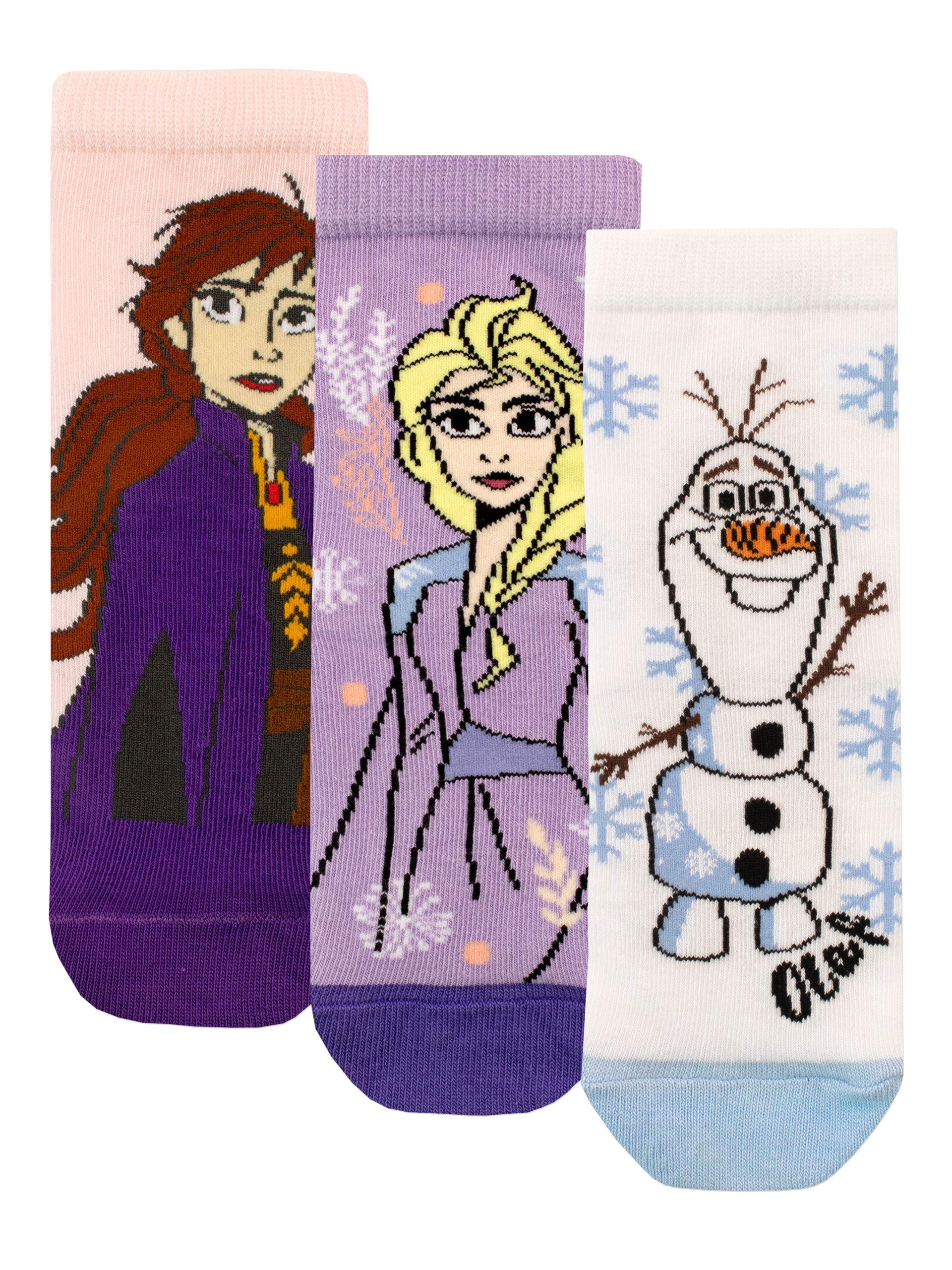 Disney Girls Socks Pack of 3 Frozen Multicoloured 9-12