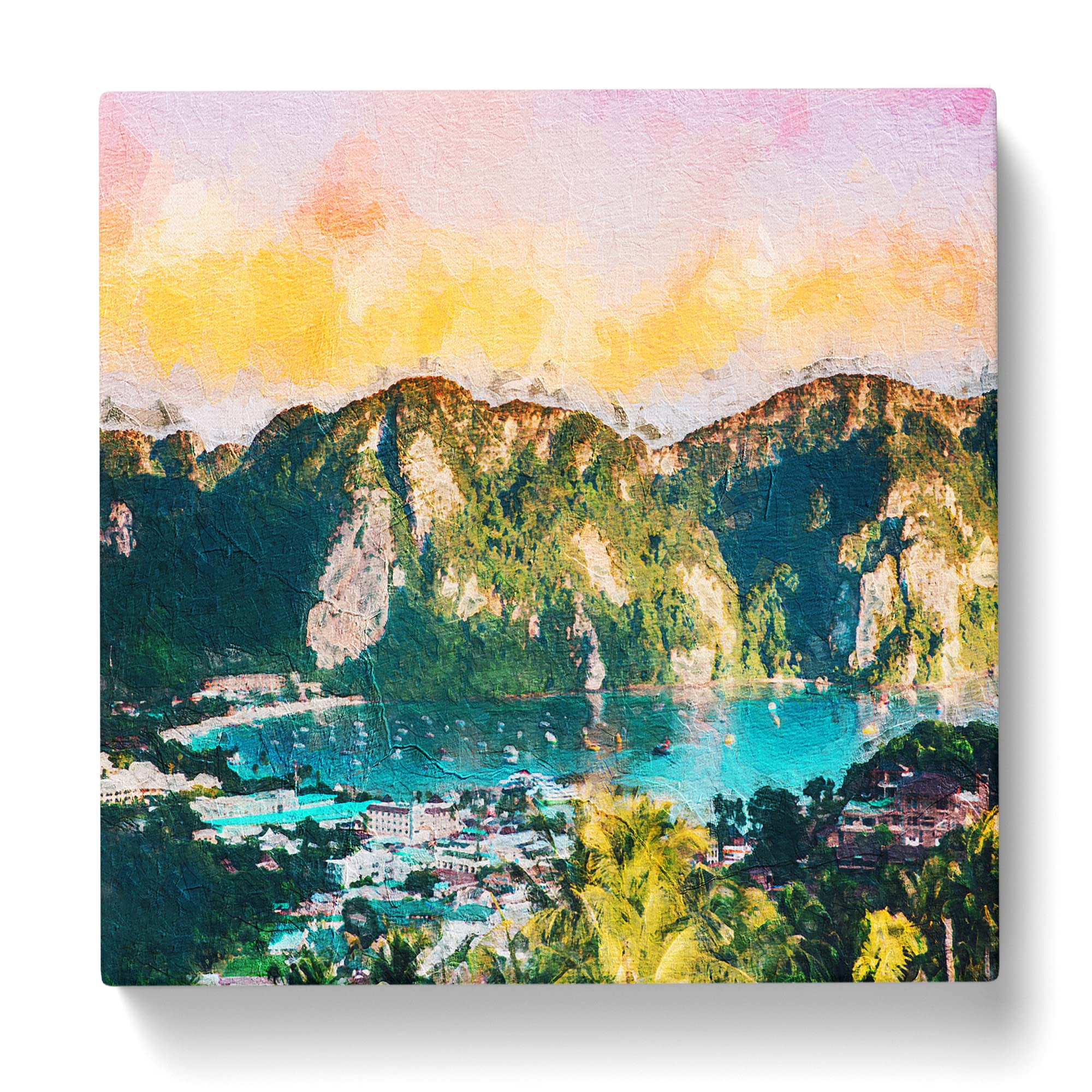 Phi Phi Islands in Thailand Canvas Print, Mixed, 35L x 35W cm - Image 3