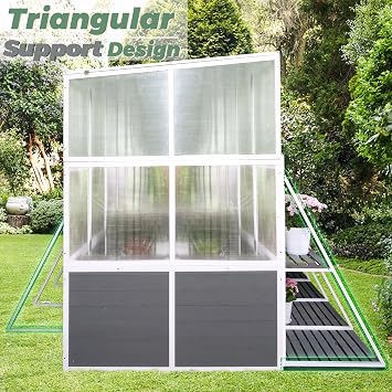 Outdoor Greenhouse, Walk-in Plant Greenhouse Heavy Duty, Large Sunroom Storage Shed, Garden, Backyard Greenhouse (103.9''X98.4''X77.6'')