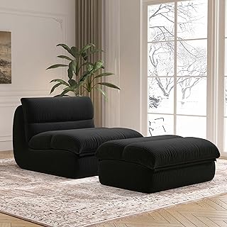 Bean Bag Chair with Ottoman, Cozy Comfy Reading Nook Chairs, Ultra Soft ...