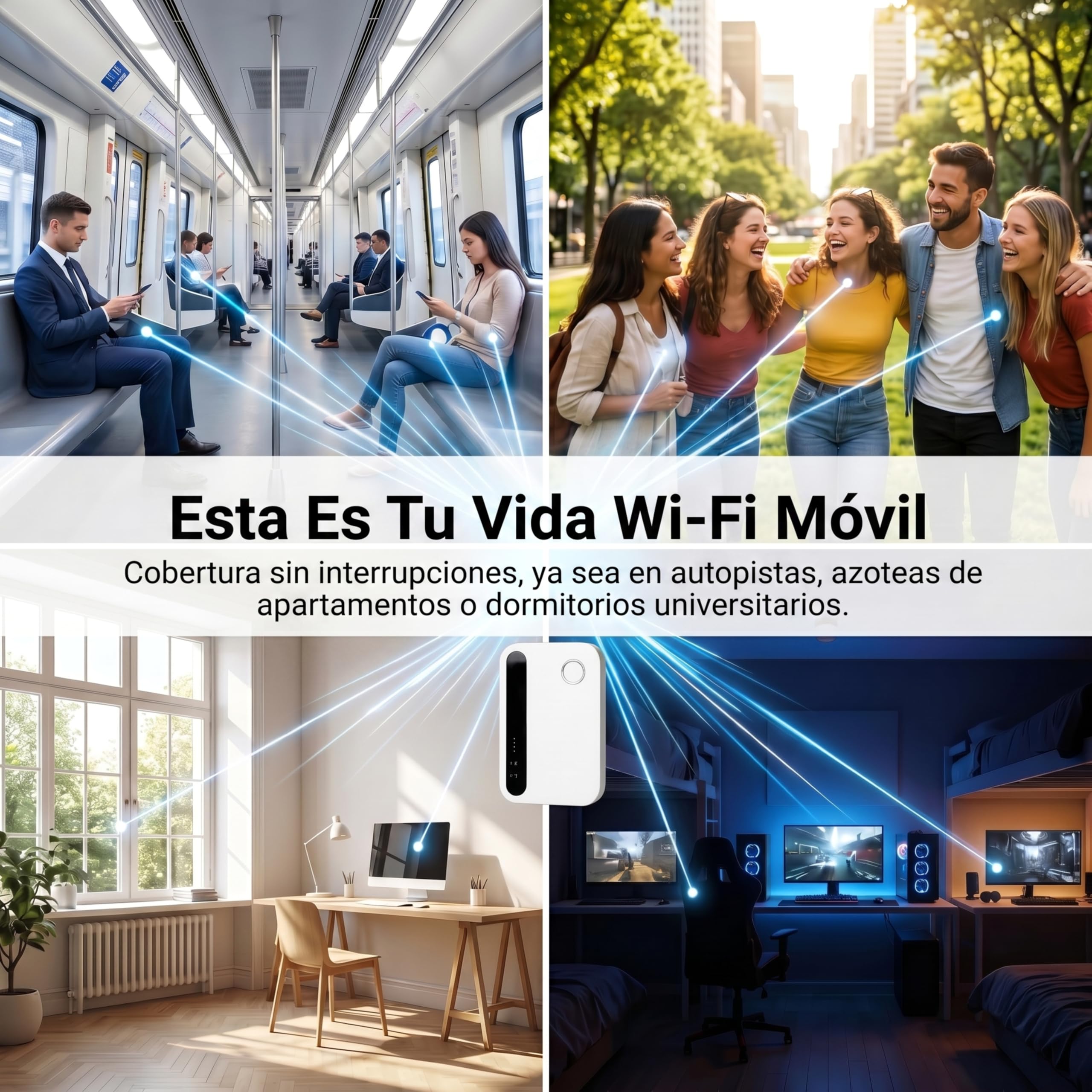 Router WiFi Portátil 5G Desbloqueado con Ranura SIM | Hotspot Móvil WiFi Universal Compatible Todos los Operadores,Sin Contrato,Conexión hasta 10 Dispositivos,MiFi Portátil 4G/5G Ideal Viajes Negocios