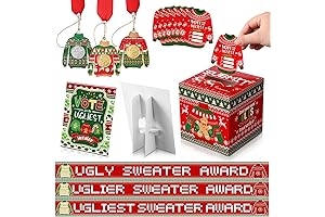 Cholemy 68 Pcs Christmas Ugly Sweater Party Voting Cards