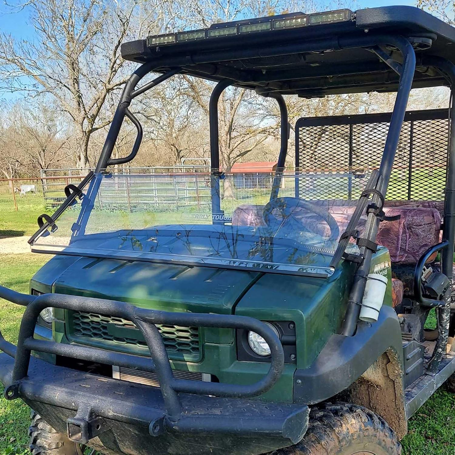 Clearly Tough Windshield for the Mule 4010 | Full Folding | Lexan MR10 SCRATCH RESISTANT | Also fits Mule 4000 | The Ultimate in SXS Versatility! Premium poly w/ Hard Coat | Made in America!