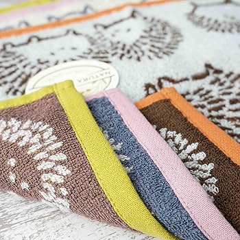 Amazon｜かわいい ハリネズミ ミニタオル ハンドタオル ハンカチ